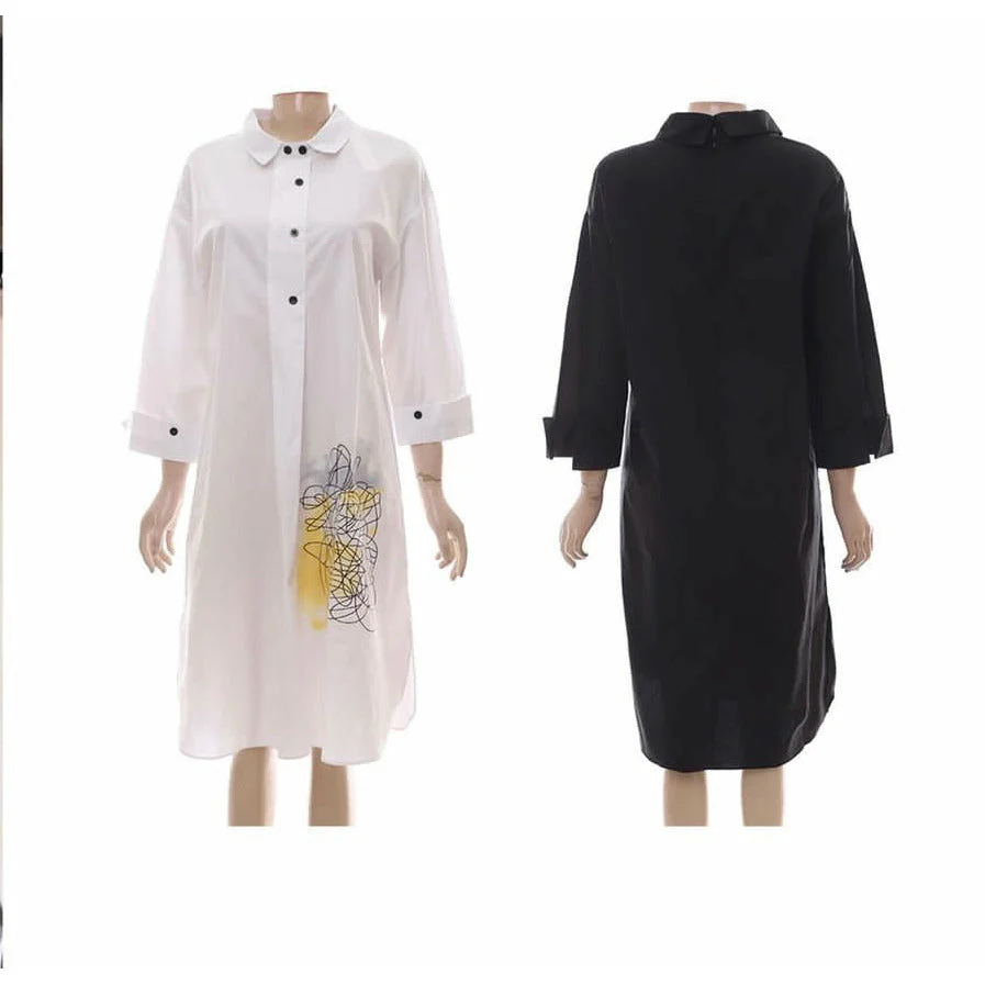 Print Fashion Vintage Dress - Image 2