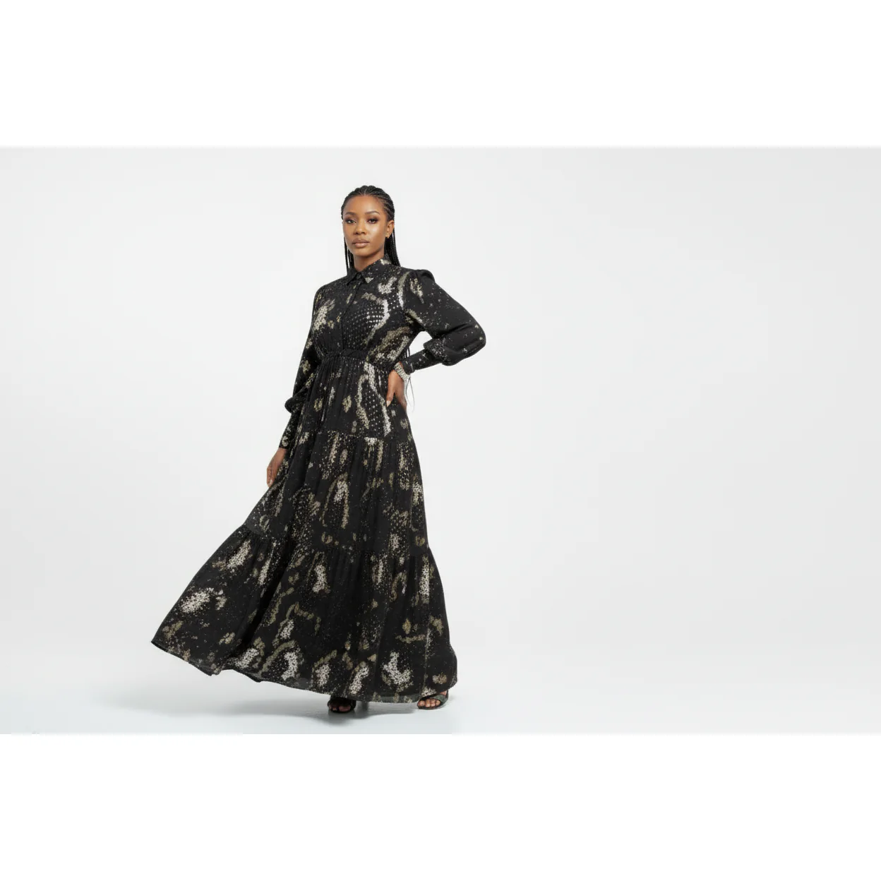 Print Maxi Shirt Dress - Image 2