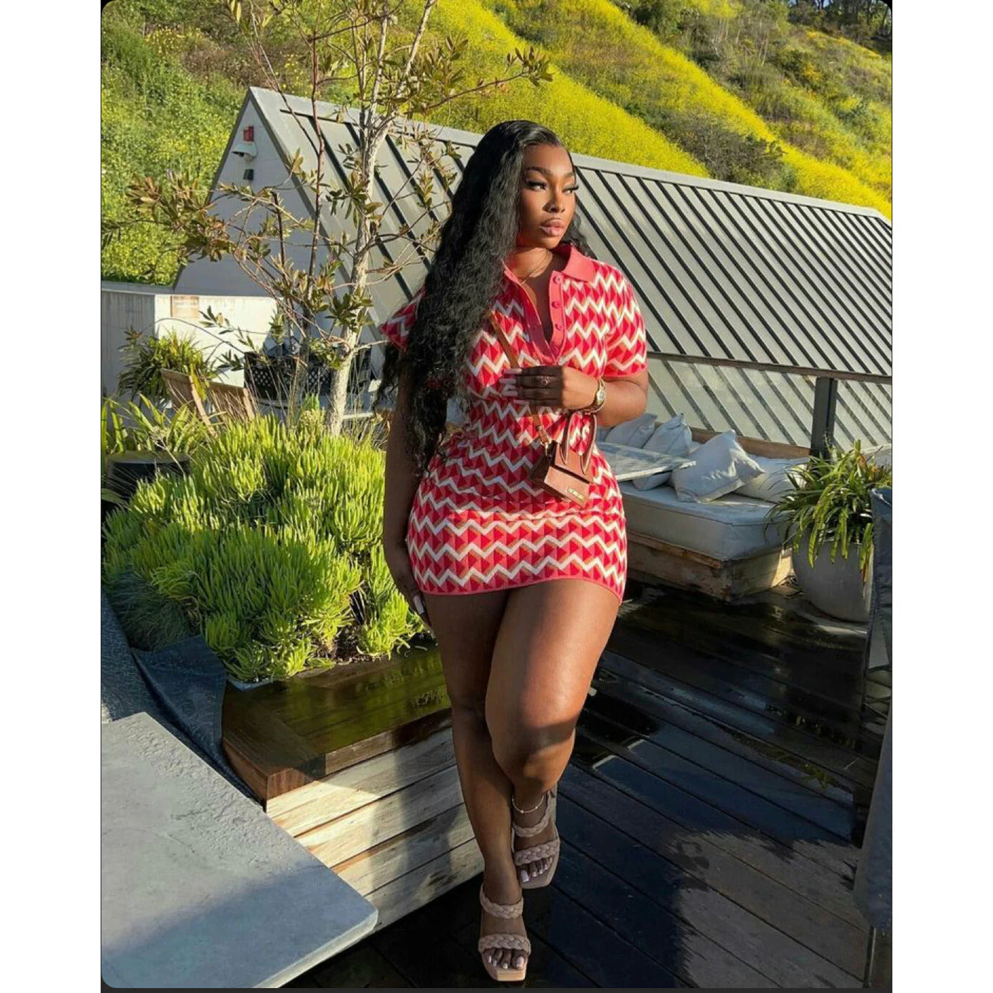 Print Midi Golf Dress - Image 4