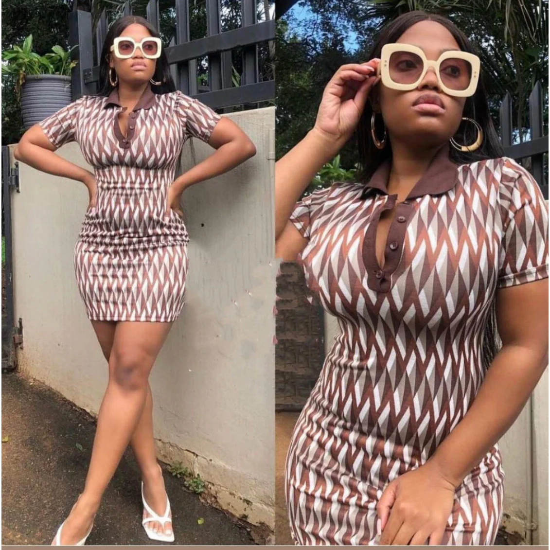Print Midi Golf Dress - Image 8