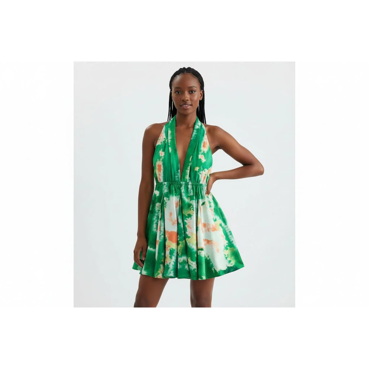 Floral Sexy Backless Sleeveless Boho Beach Mini Dress - Image 4