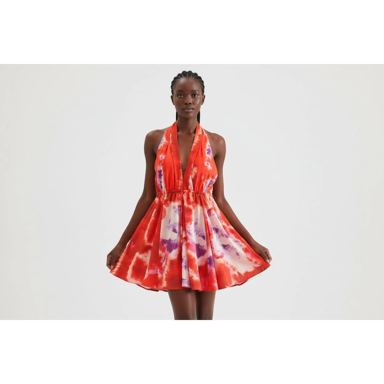 Floral Sexy Backless Sleeveless Boho Beach Mini Dress - Image 5