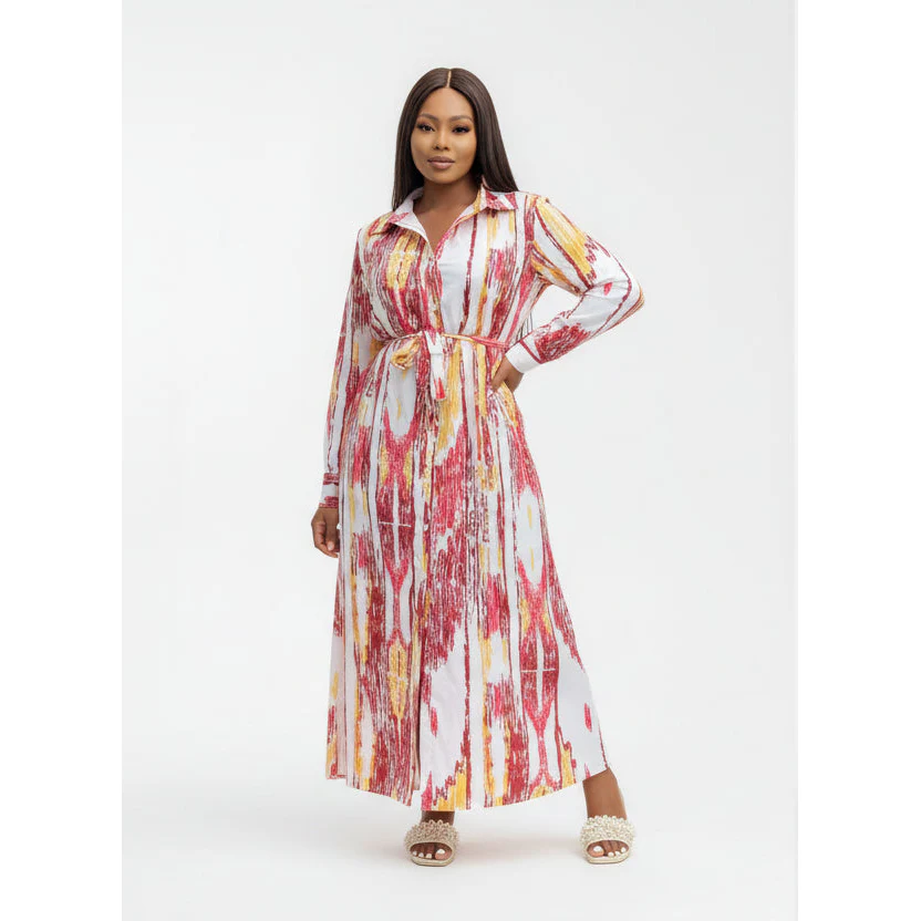Print Summer Shirt Dress - Image 2