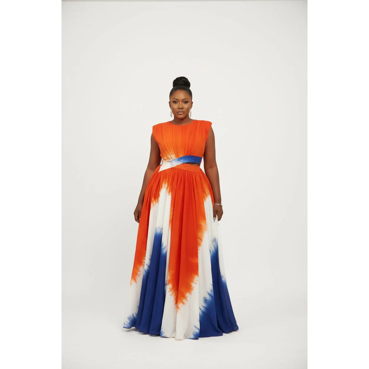 Printed kaftan Multi-Color African Maxi Dress. - Image 2