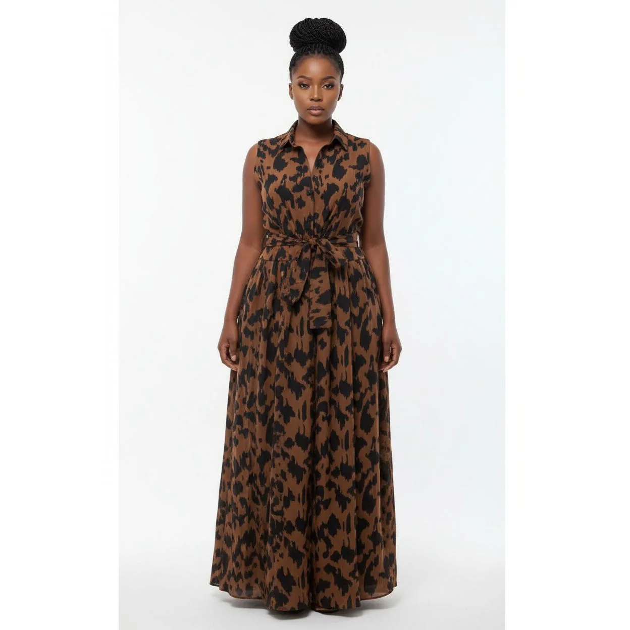 Printed Skirt and Sleeveless Top Two Piece Set. - Image 3