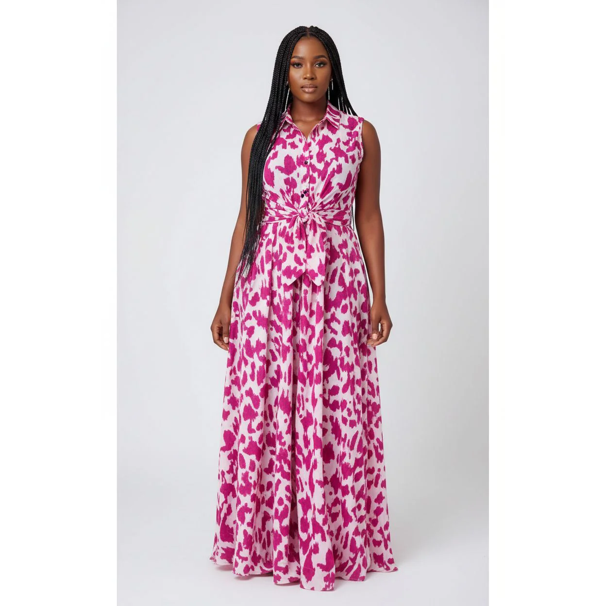 Printed Skirt and Sleeveless Top Two Piece Set. - Image 4