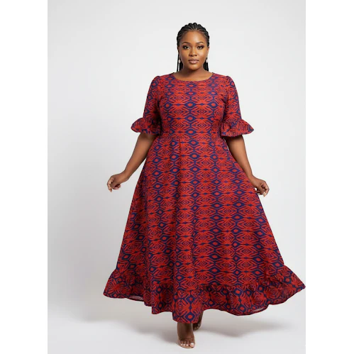 Printed Top and Long Skirt Attire 2 Piece Set