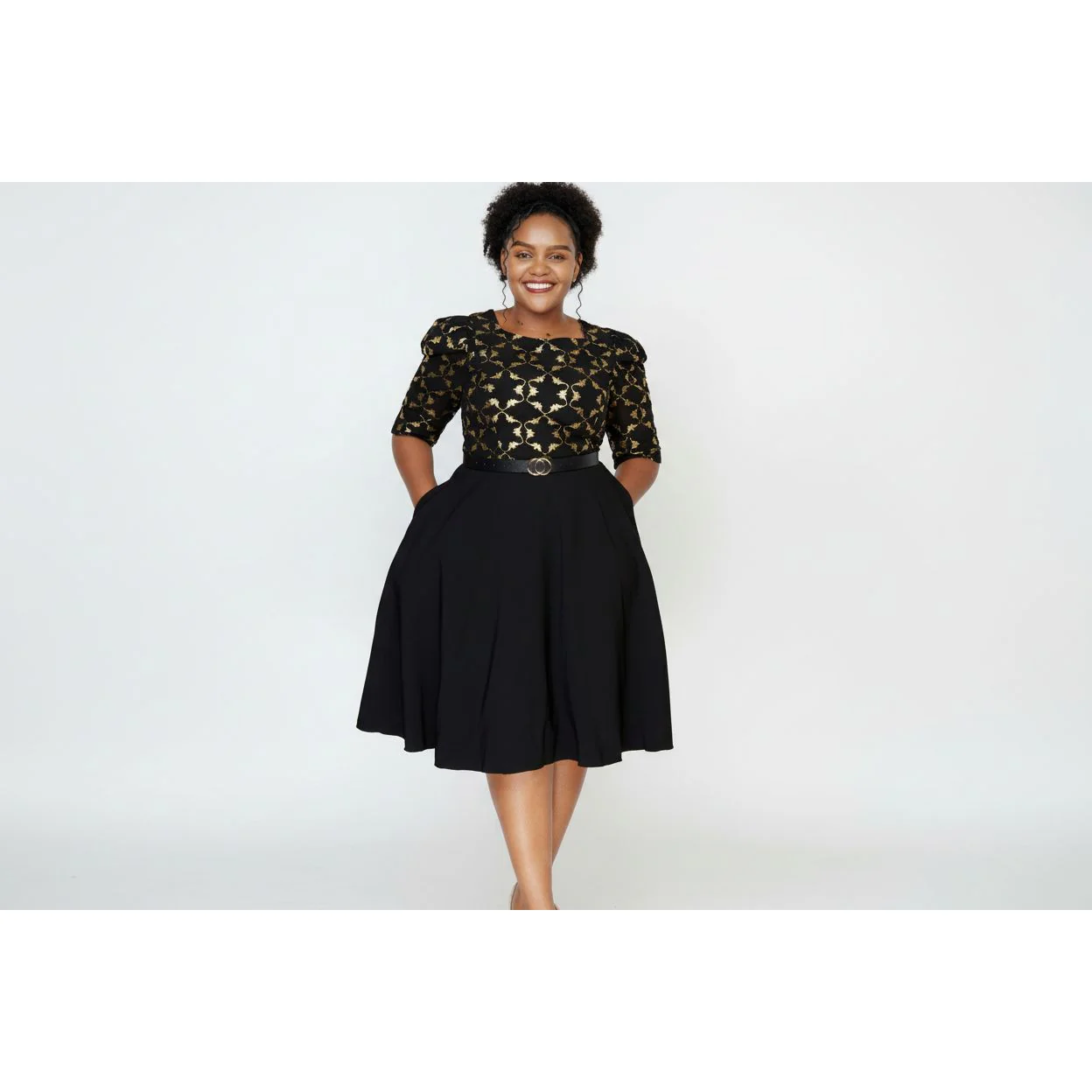 Printed Vintage Midi Dress - Image 2