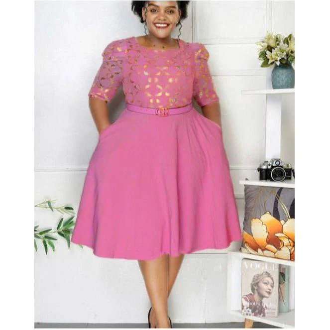 Printed Vintage Midi Dress - Image 5