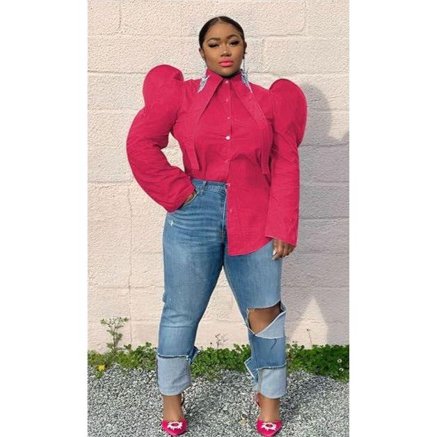 Puff Long Sleeve Blouse - Image 5
