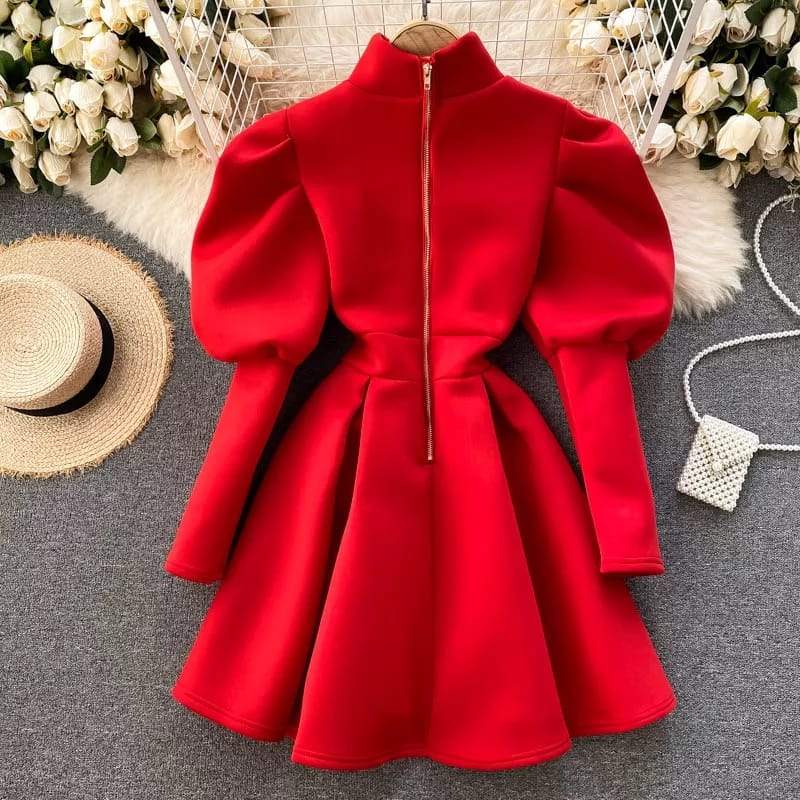 Puff Long Sleeve Dresses - Image 2