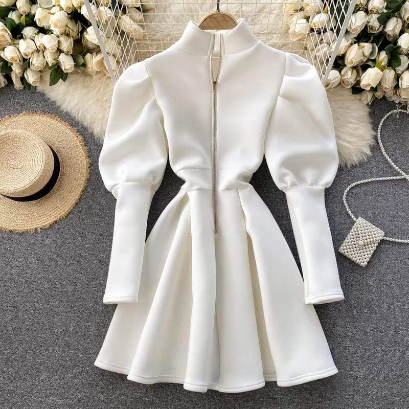 Puff Long Sleeve Dresses - Image 4