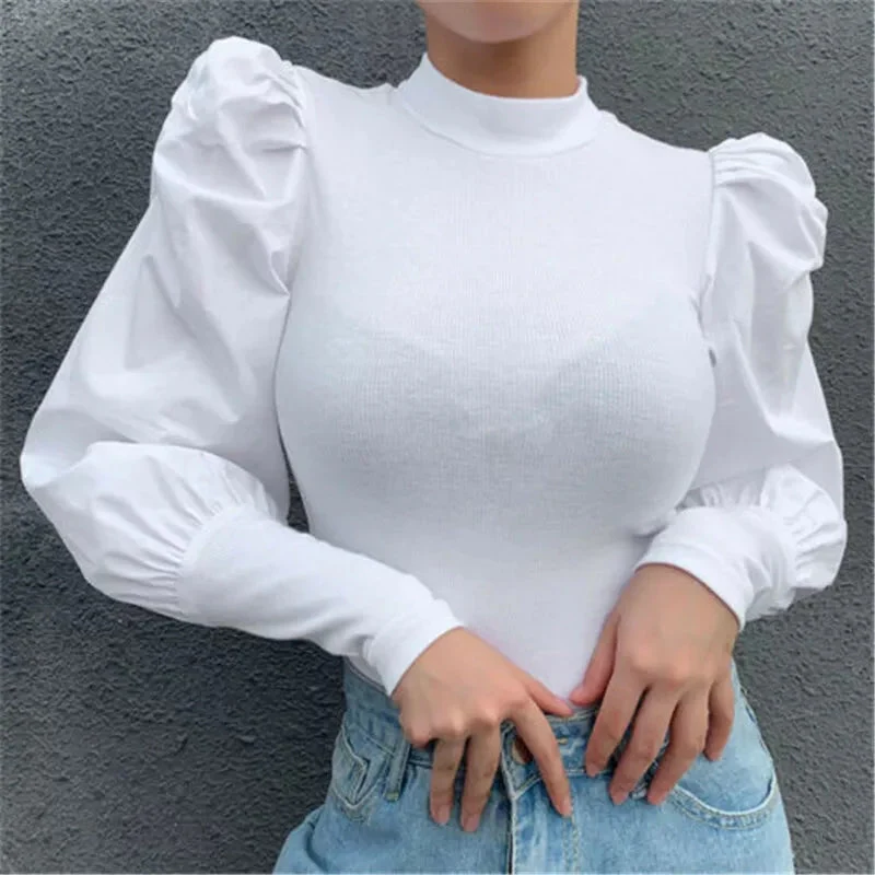 Puff Sleeve Round Neck Top - Image 4