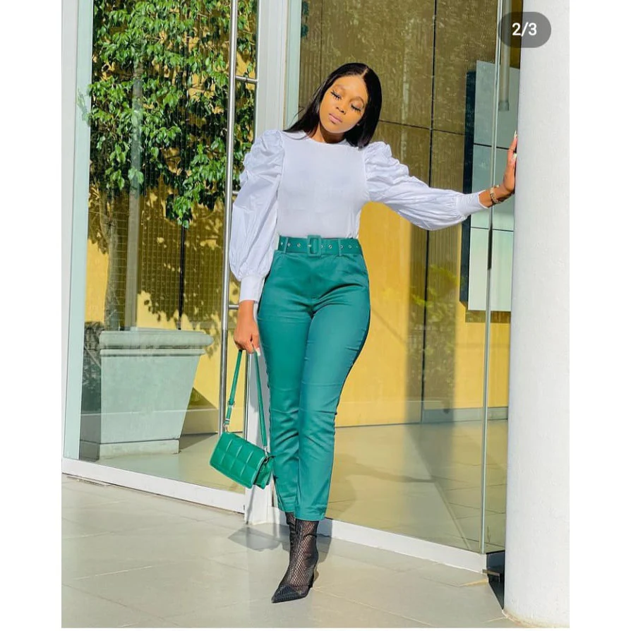 Puff Sleeve Round Neck Top - Image 6