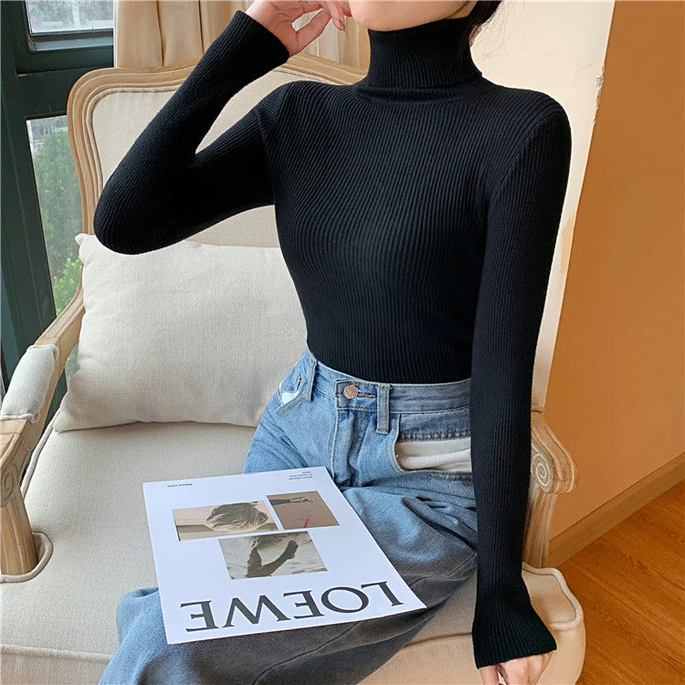 Pullover Turtleneck Light Sweater Poloneck - Image 4