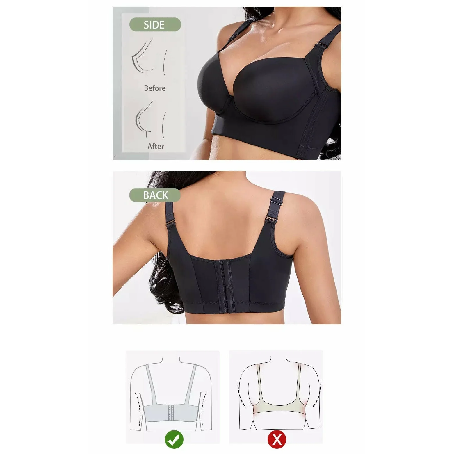 Push-up bras with full back coverage - Image 9