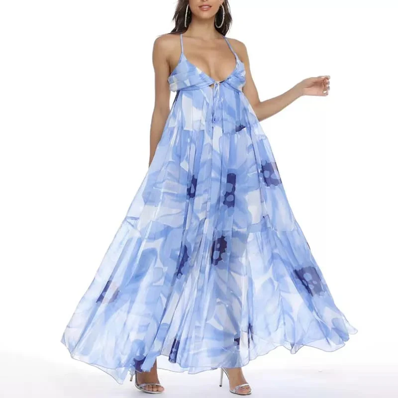 Floral Sleeveless Printed Dress - Image 2