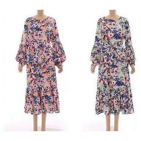 Maxi Long Sleeve Print Summer Dress - Image 2
