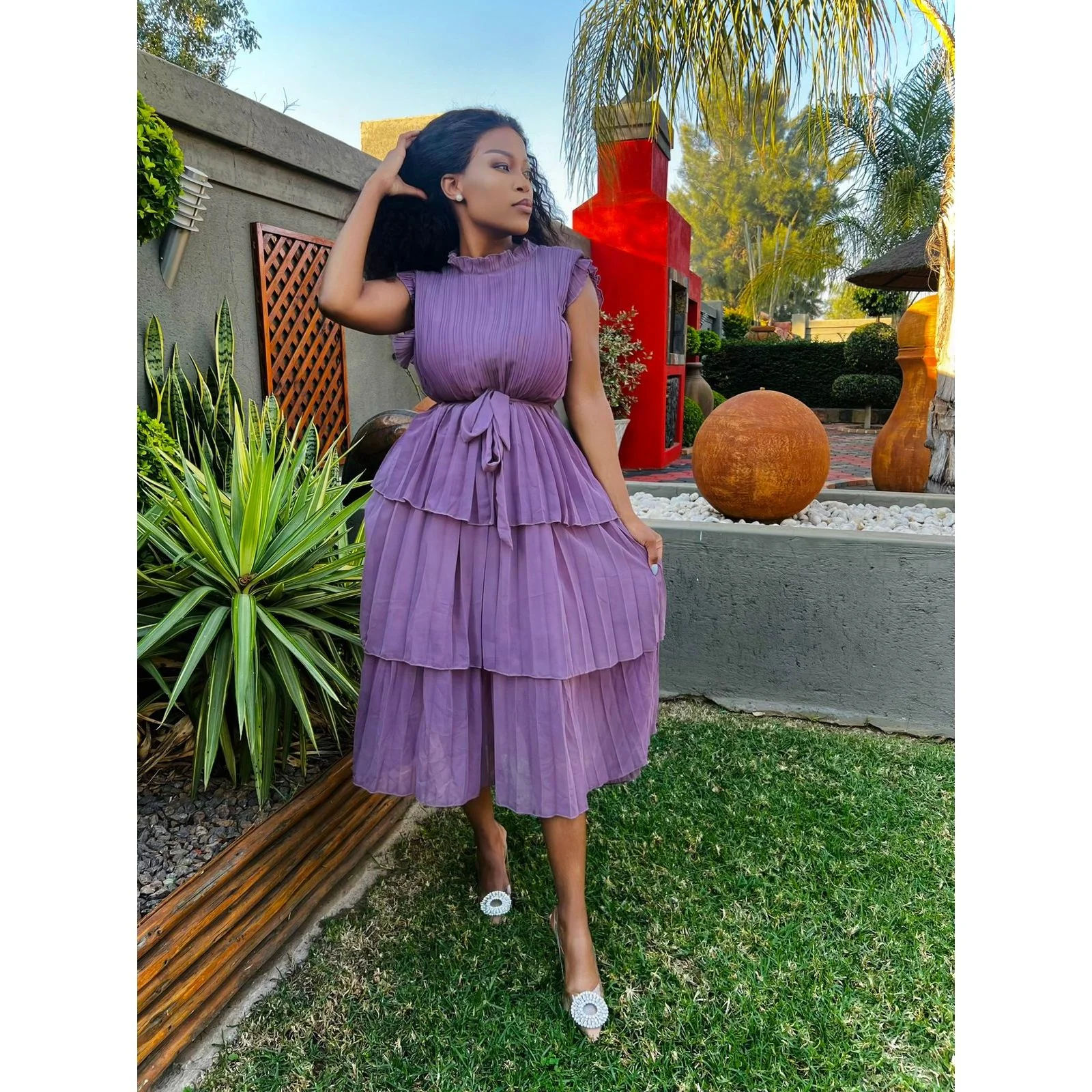 Sleeveless Ruffle Dress - Image 4