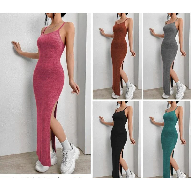 Side Slit Sexy Sleeveless Dress - Image 23