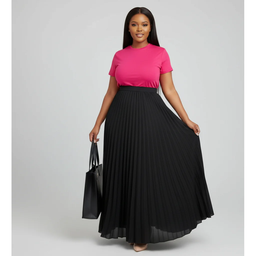Pleated High Waisted Skirt - Image 2