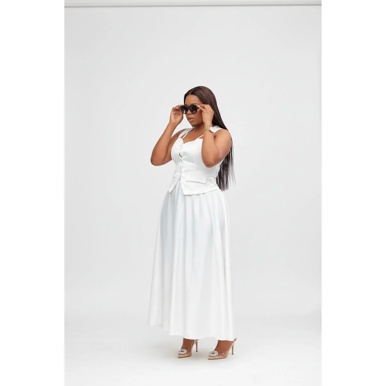 Queen Worth Satin Corset Maxi 2 Piece set. - Image 4