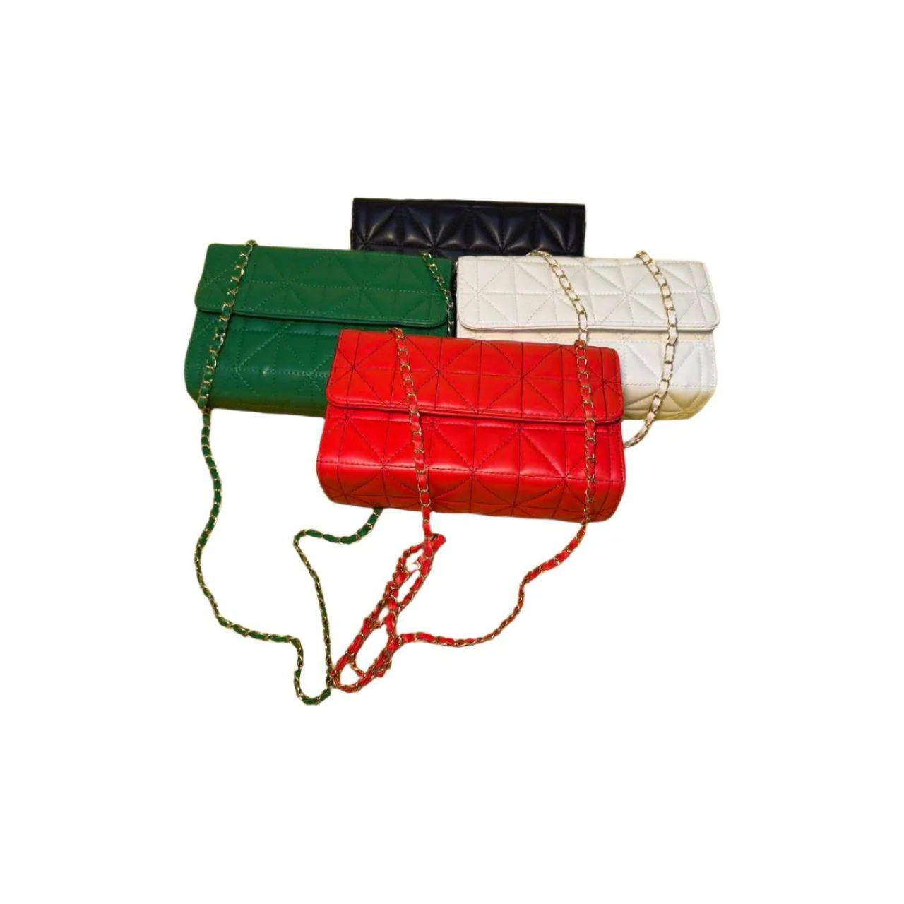 Quilted bag with chain handle - Image 2