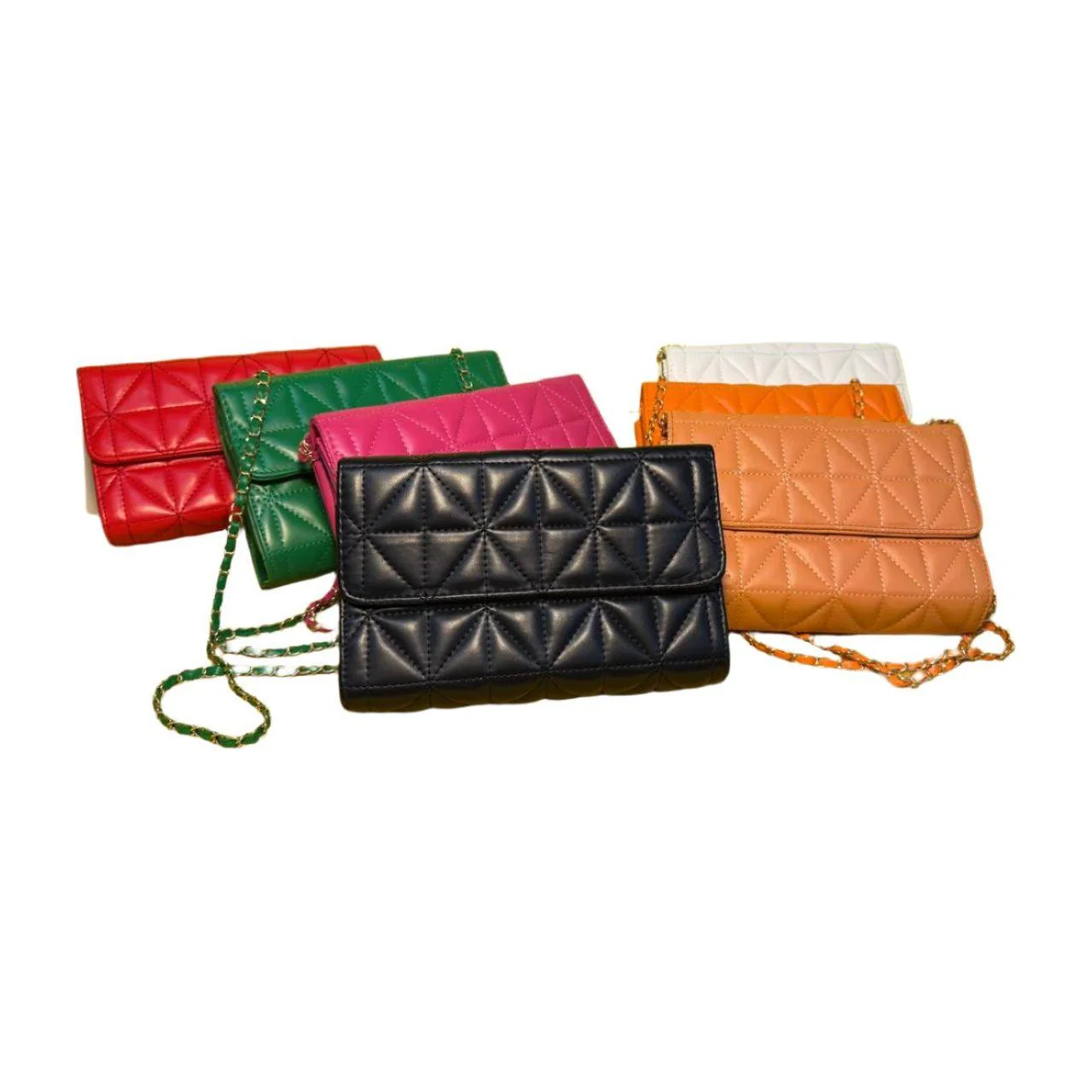 Quilted bag with chain handle - Image 3