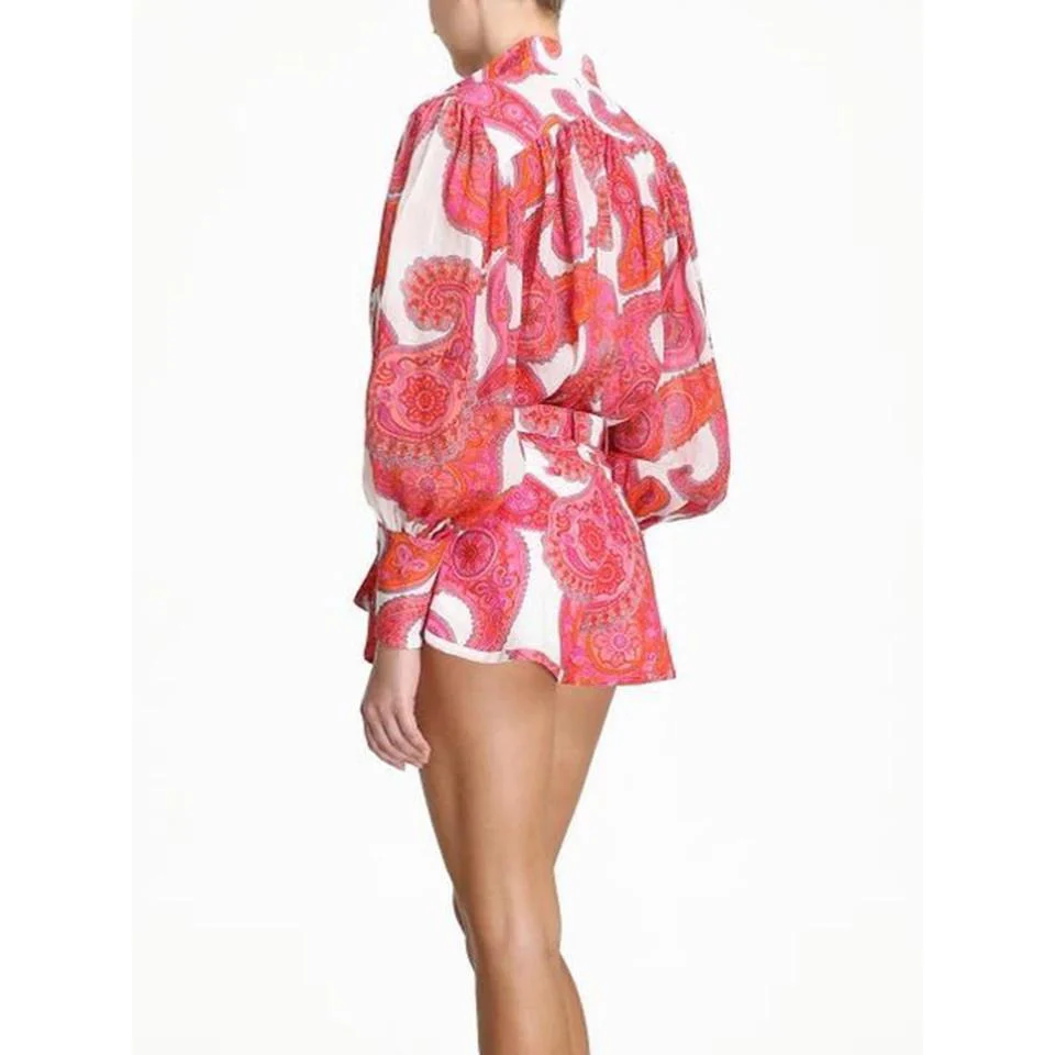 Retro Geometric Print Two-Piece Set - Image 6