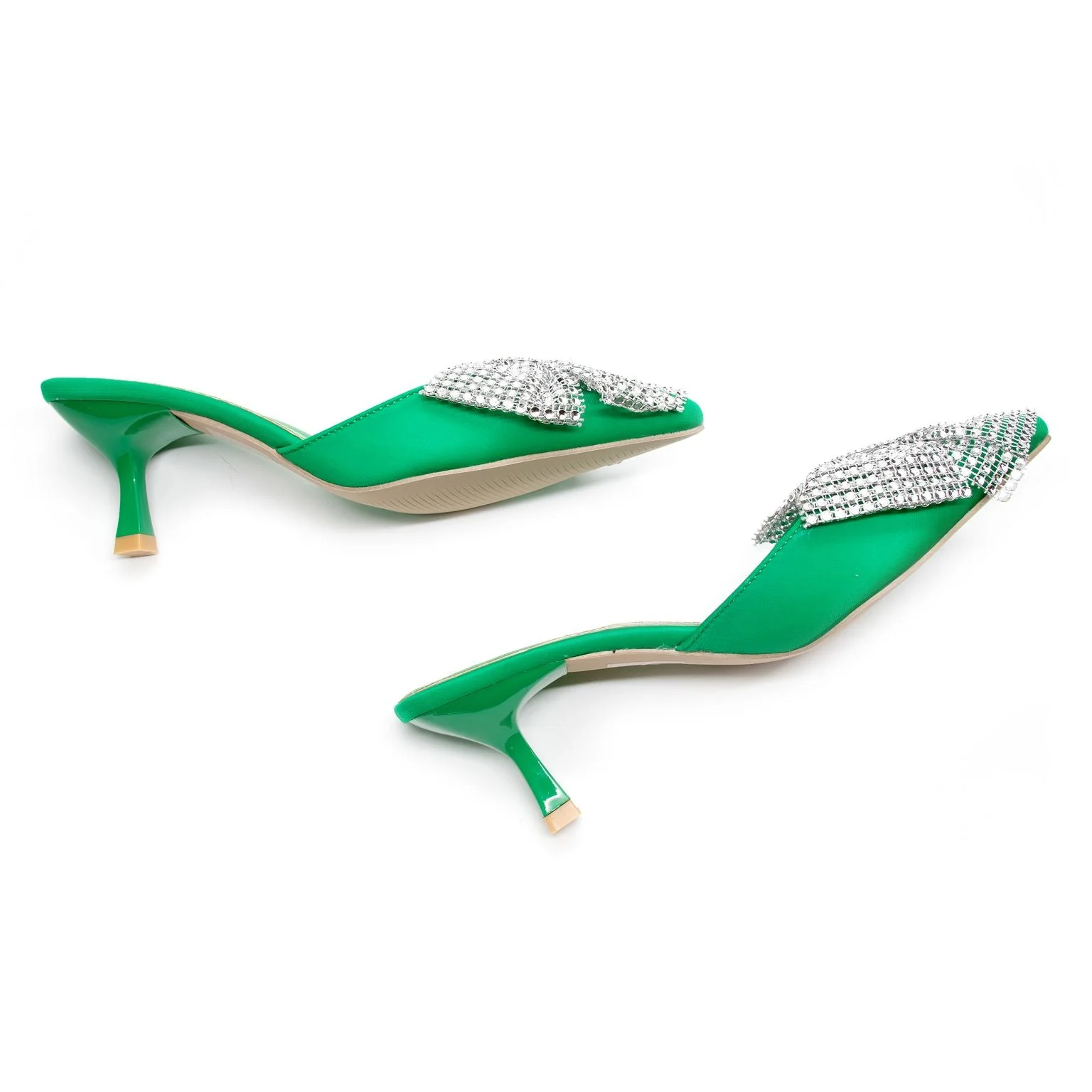 Rhinestone Bow-Knot Short Heel - Image 15
