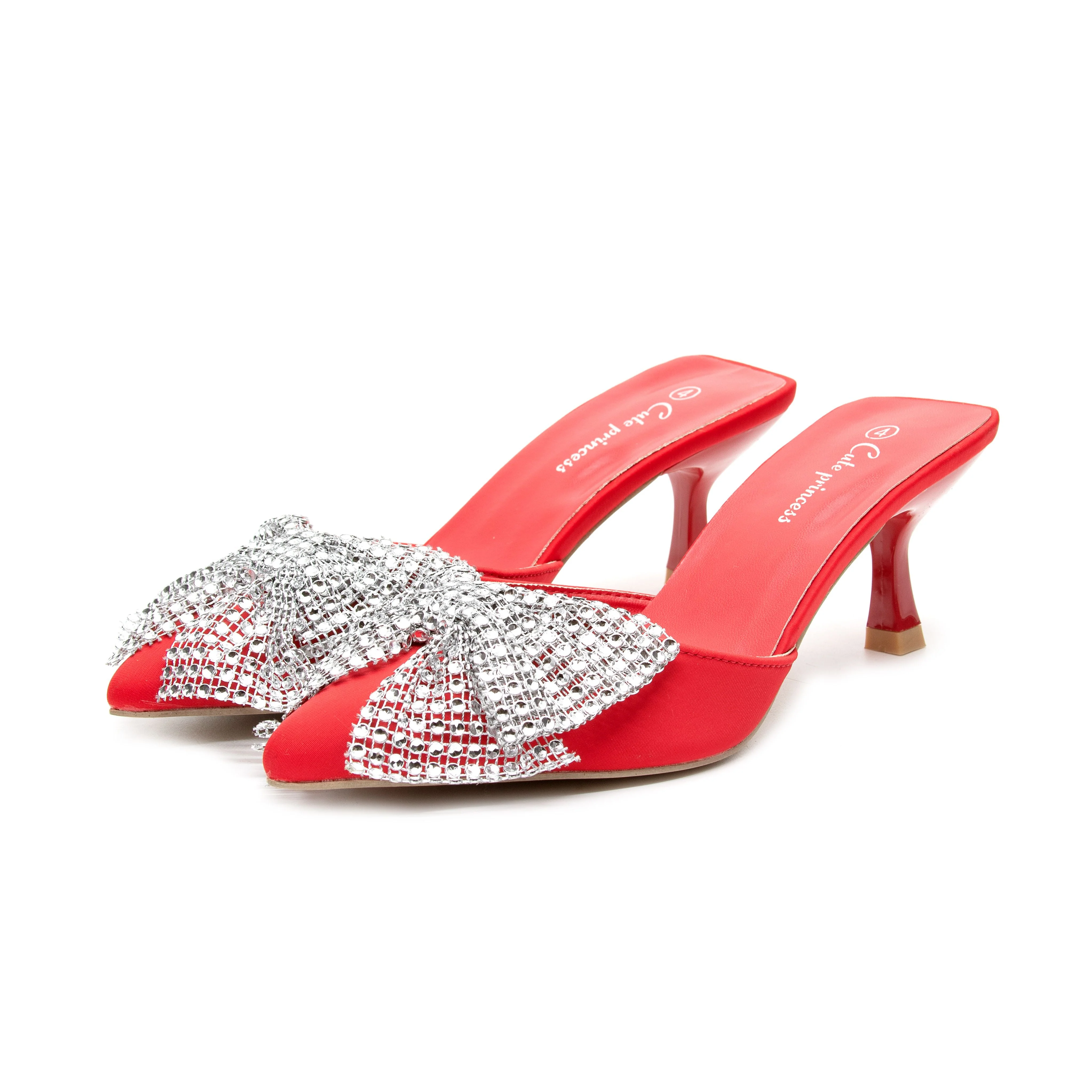 Rhinestone Bow-Knot Short Heel - Image 2