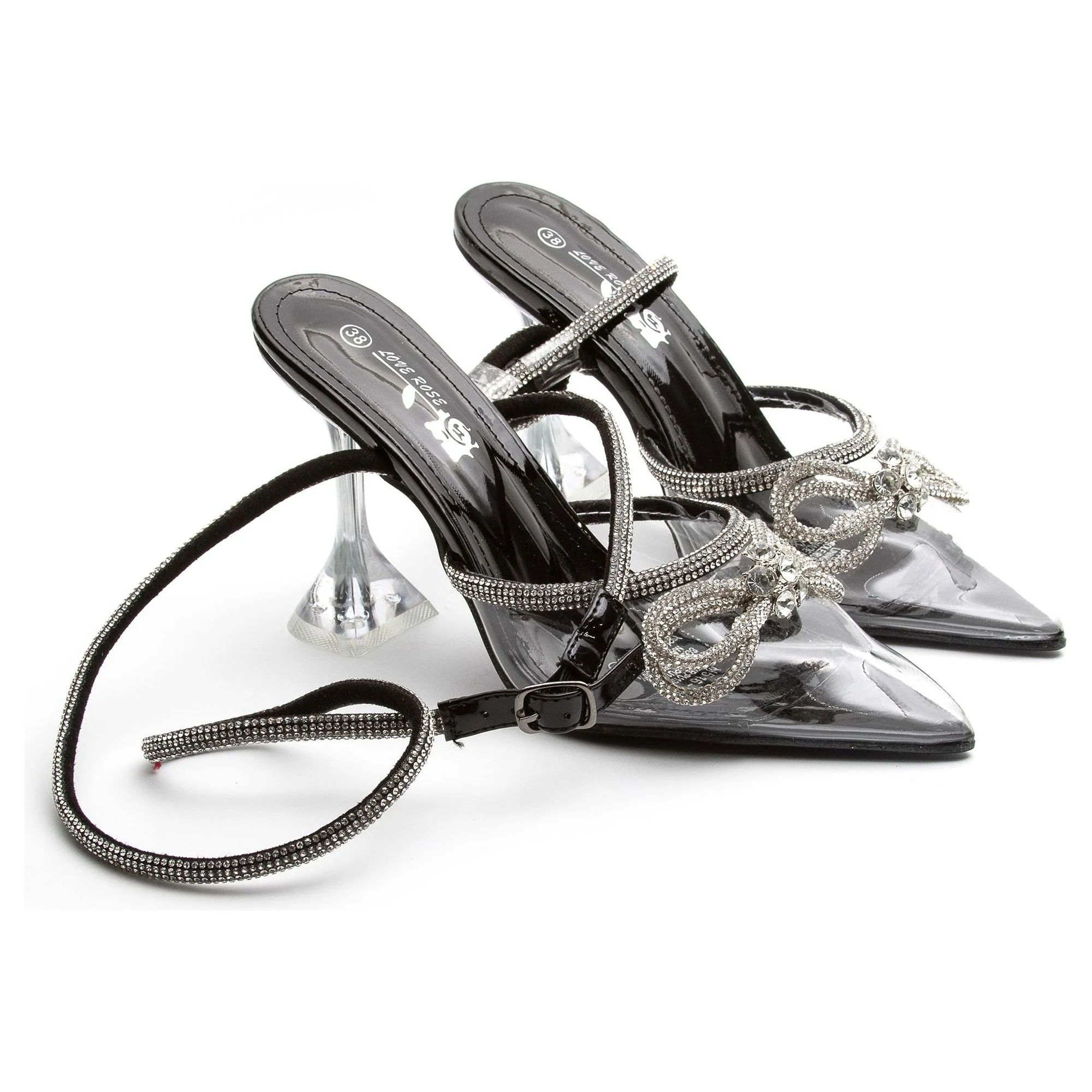 Rhinestone Bow Knot Short Heel - Image 2