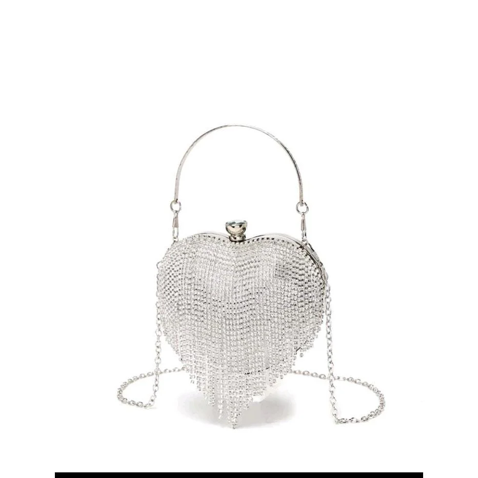 Rhinestone Love Clutch Handbag - Image 4