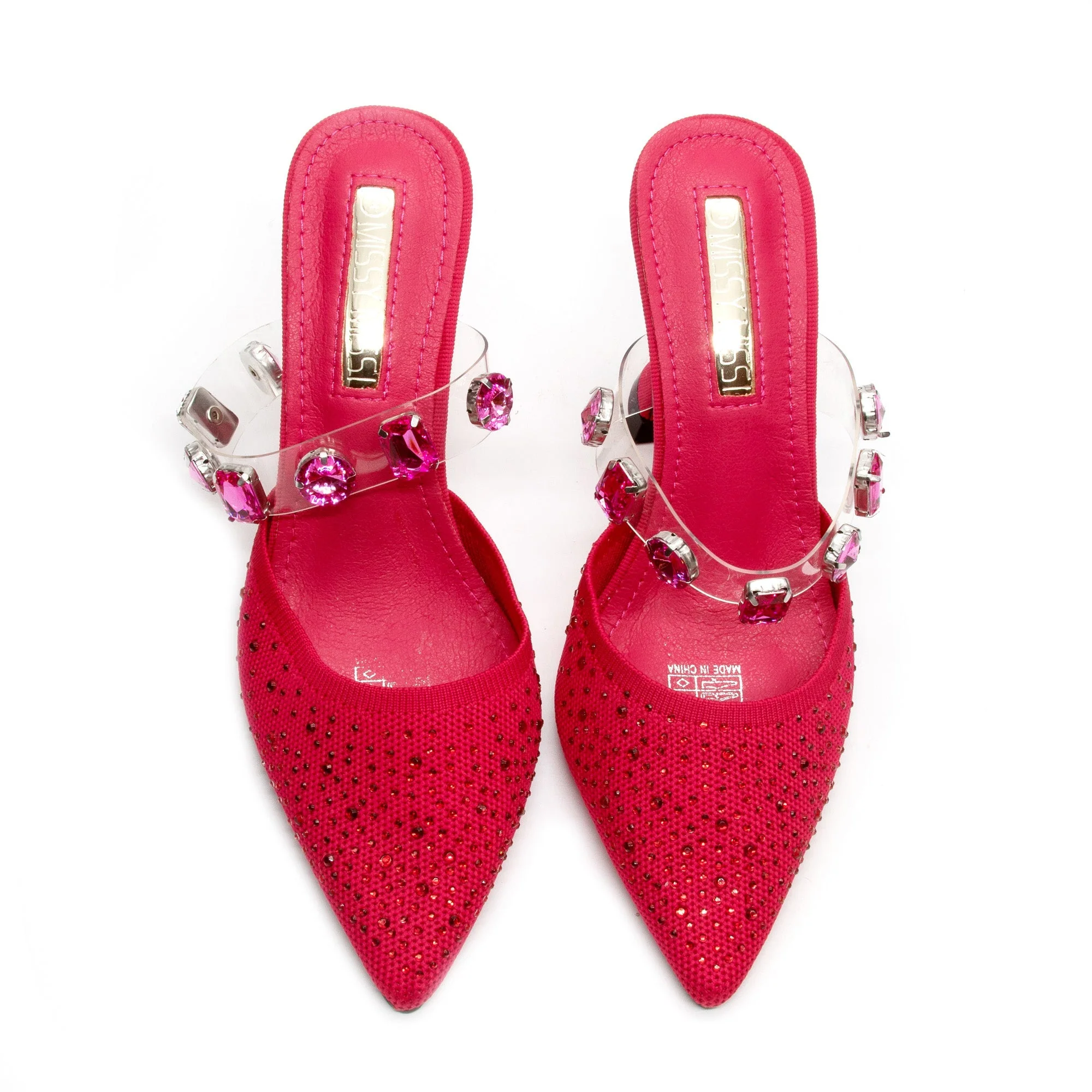 Rhinestone Short Heel Sandals - Image 11