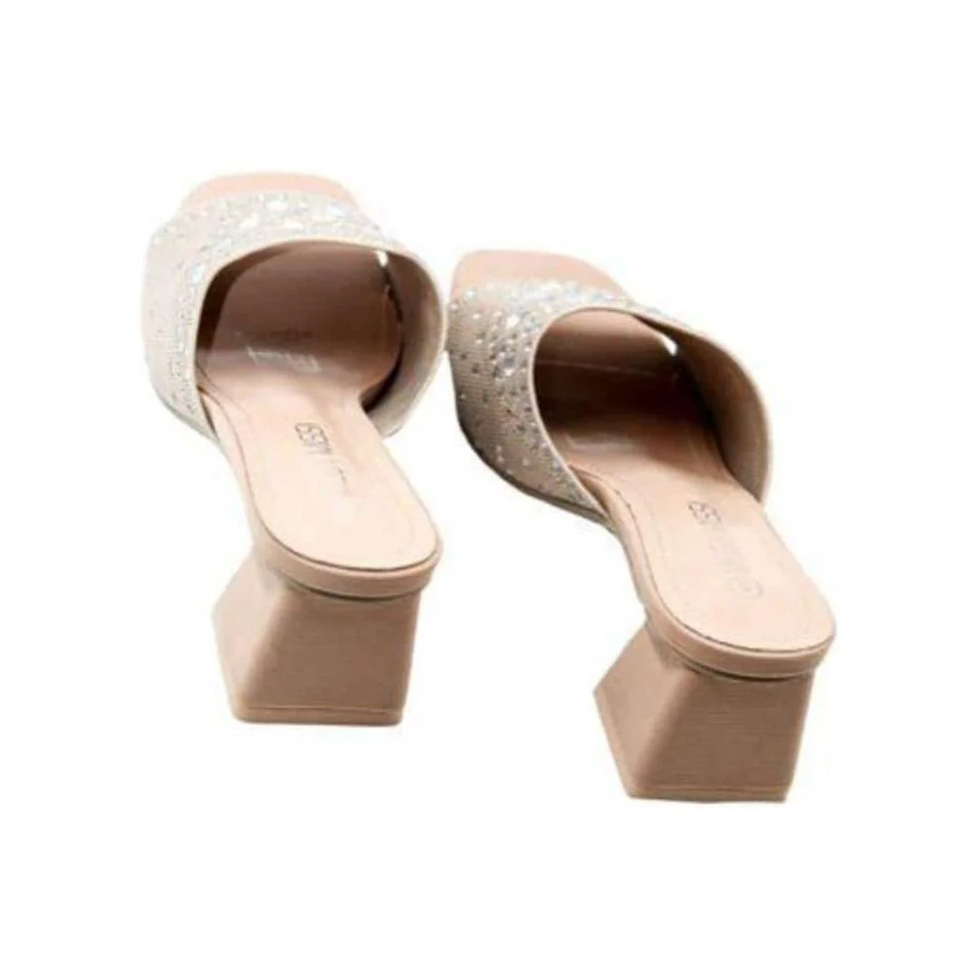 Rhinestone Thick Heel Sandals - Image 8