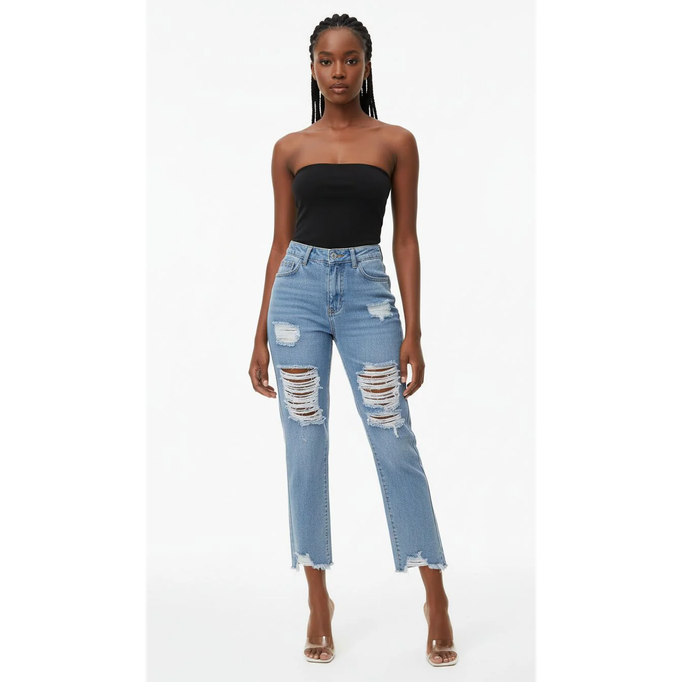 Distressed Denim Jeans
