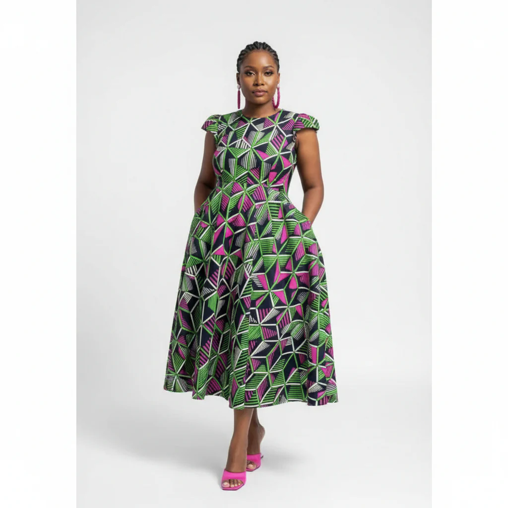 African Print Pocket Ankara Dress