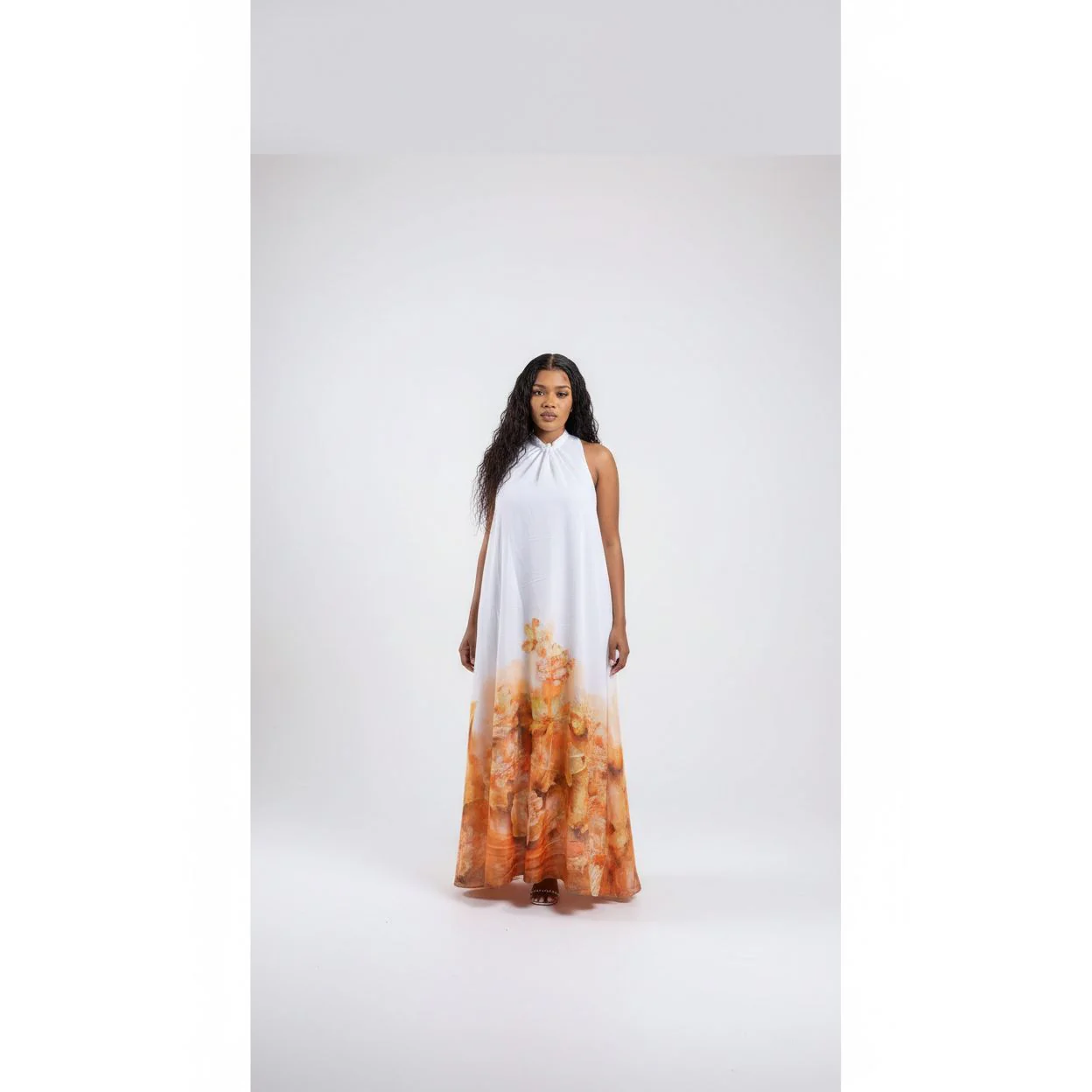 Round Neck Floral Maxi Dress - Image 3