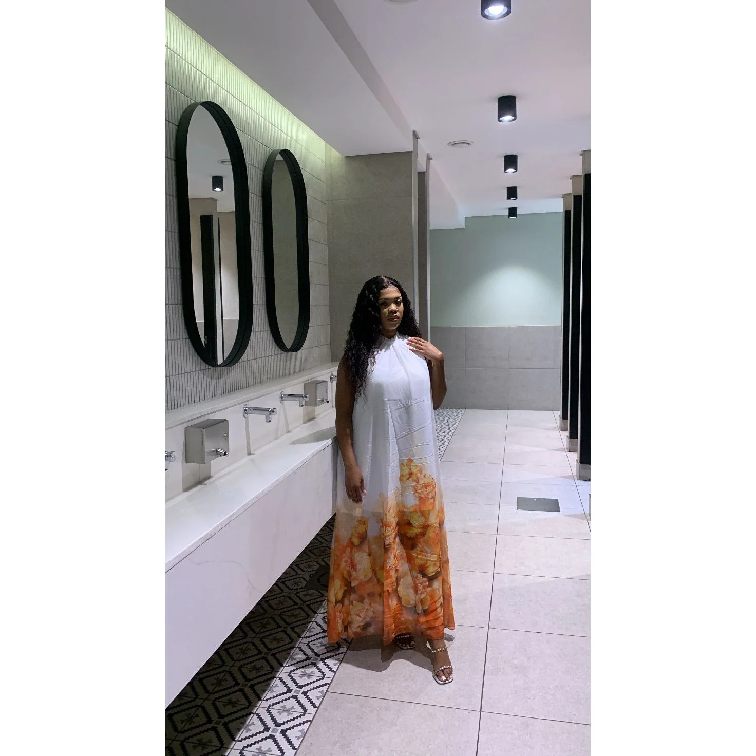 Round Neck Floral Maxi Dress - Image 4