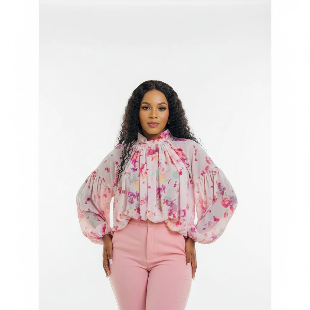 Round Neck Floral  Top - Image 2