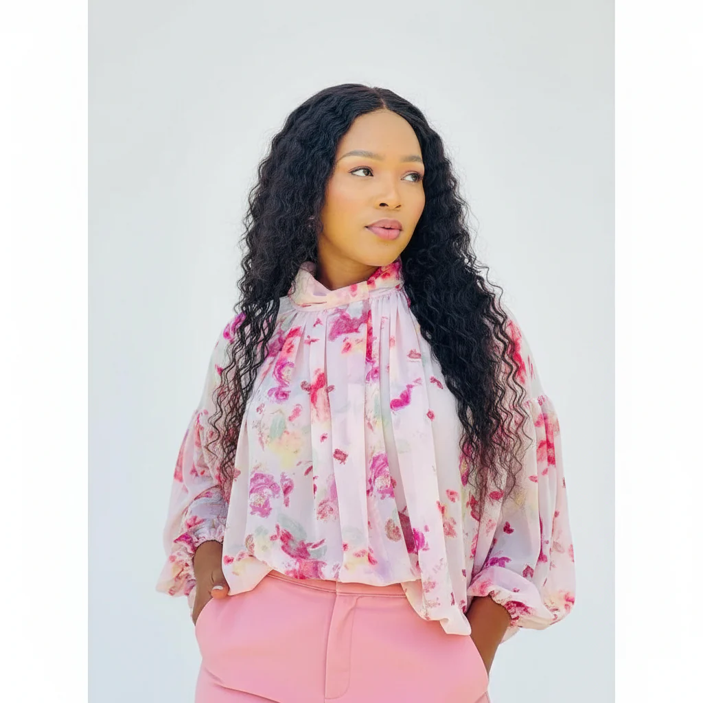 Round Neck Floral  Top - Image 5