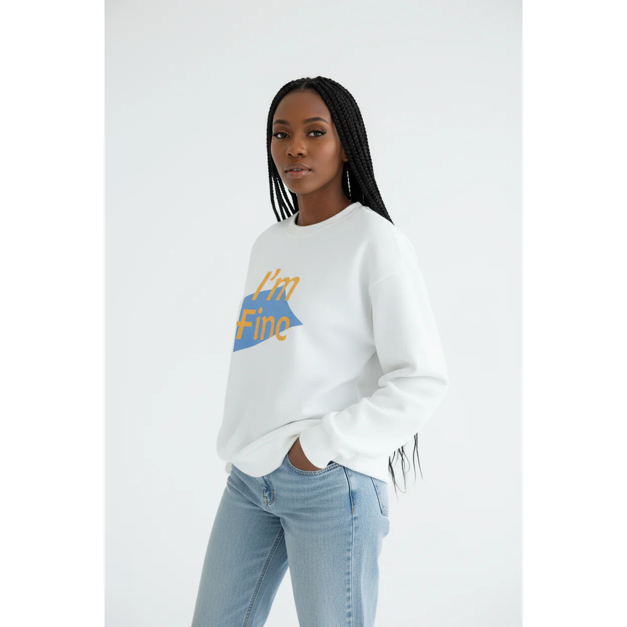 Round Neck Pullover Letter Printing Top Sweater. - Image 2