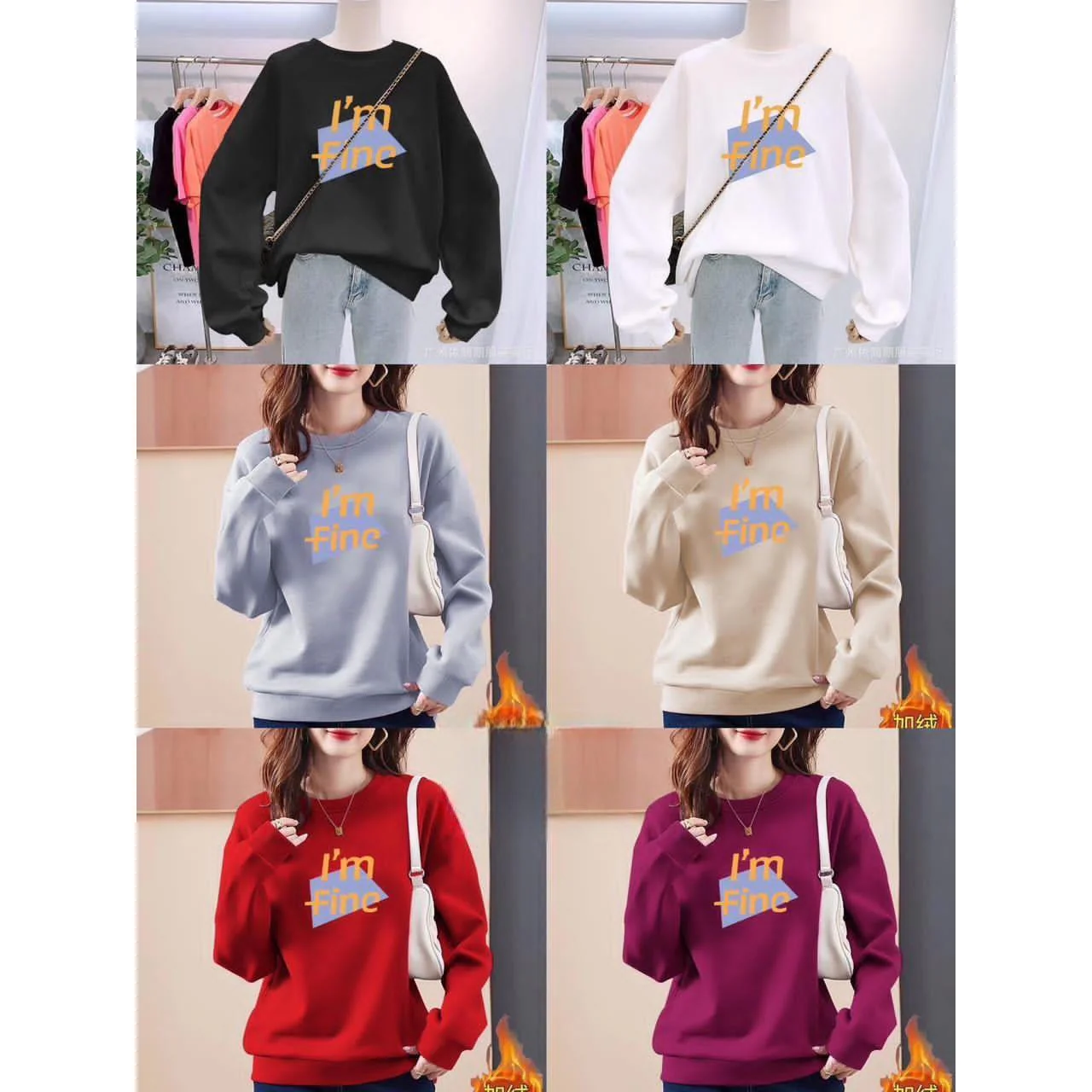 Round Neck Pullover Letter Printing Top Sweater. - Image 7