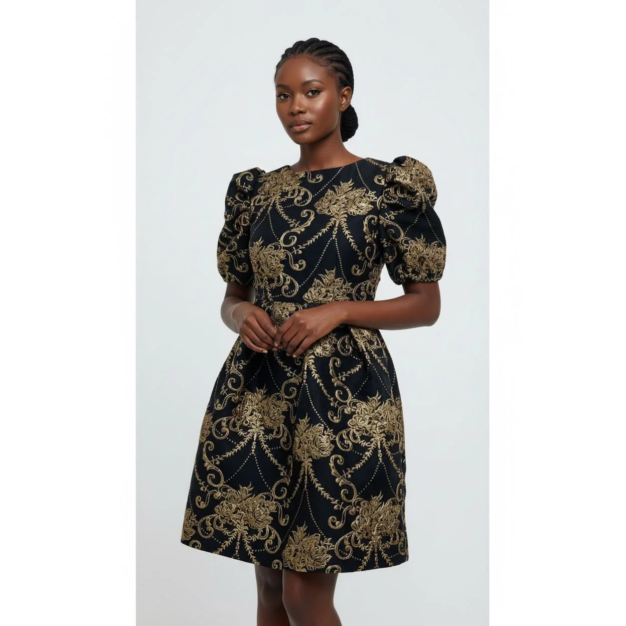 Round Neck Short Sleeve Dress - Image 2