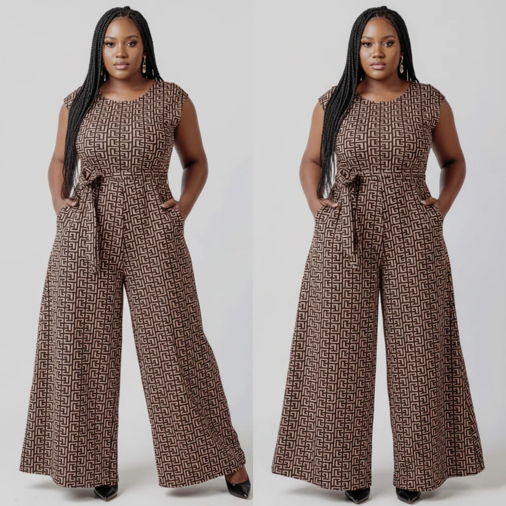 Round Neck Sleeveless Jumpsuit - Image 2