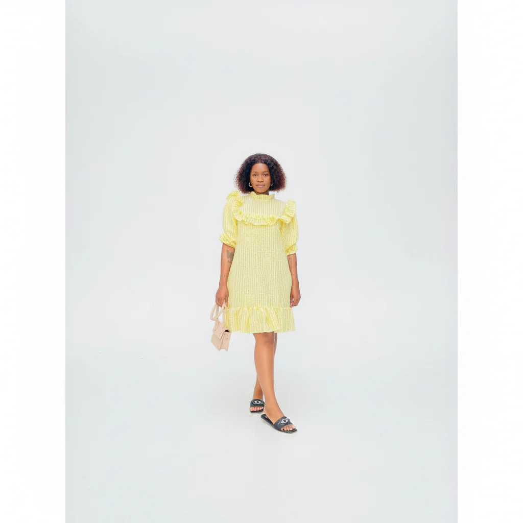 Round Neck Striped Dress - Image 2