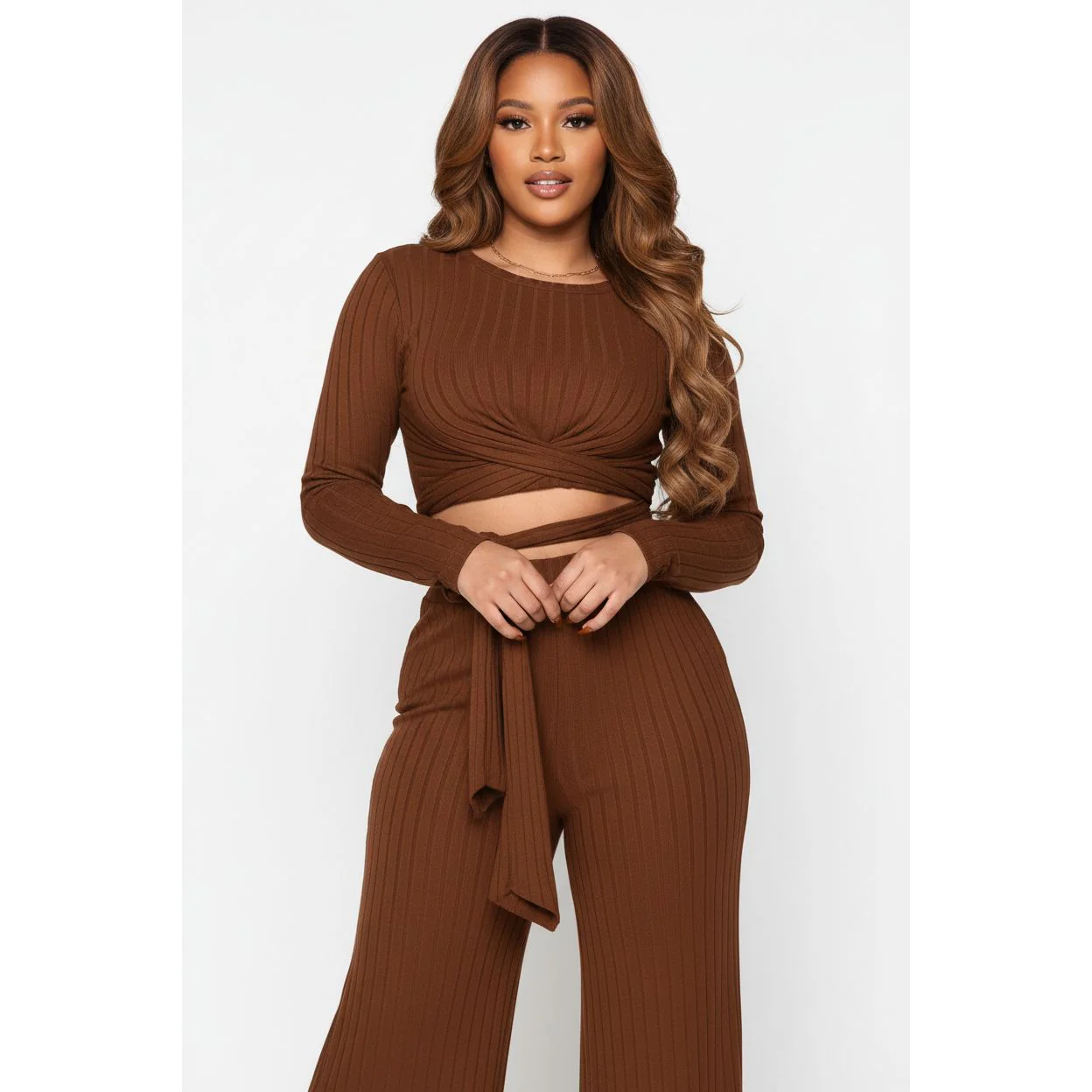 Round Neck Top and Pant Set - Image 5