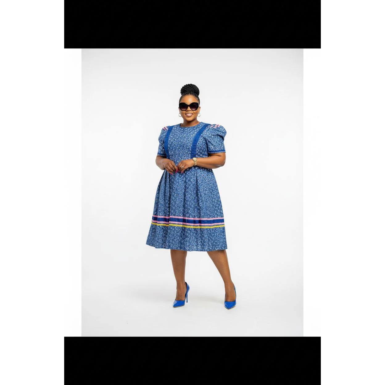 Round Neck with a V-drop Traditional Dress - Image 4