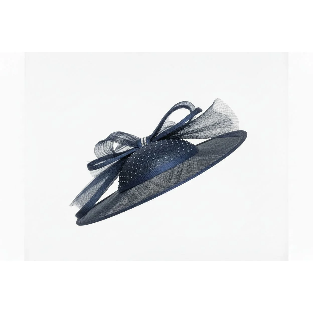 Elegant Mesh & Feathers Sophisticated Hat - Image 3