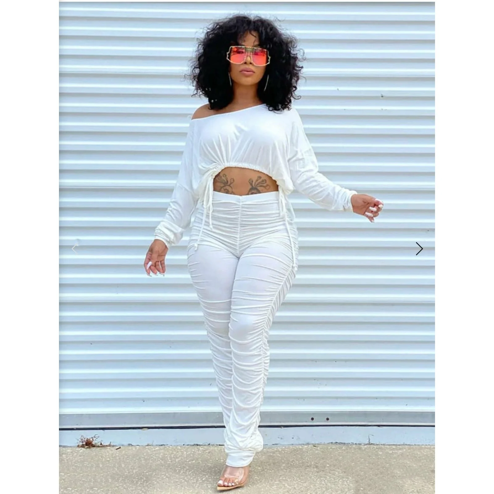 Ruched Outfit Set - Image 2